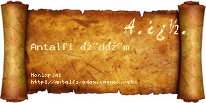 Antalfi Ádám névjegykártya
